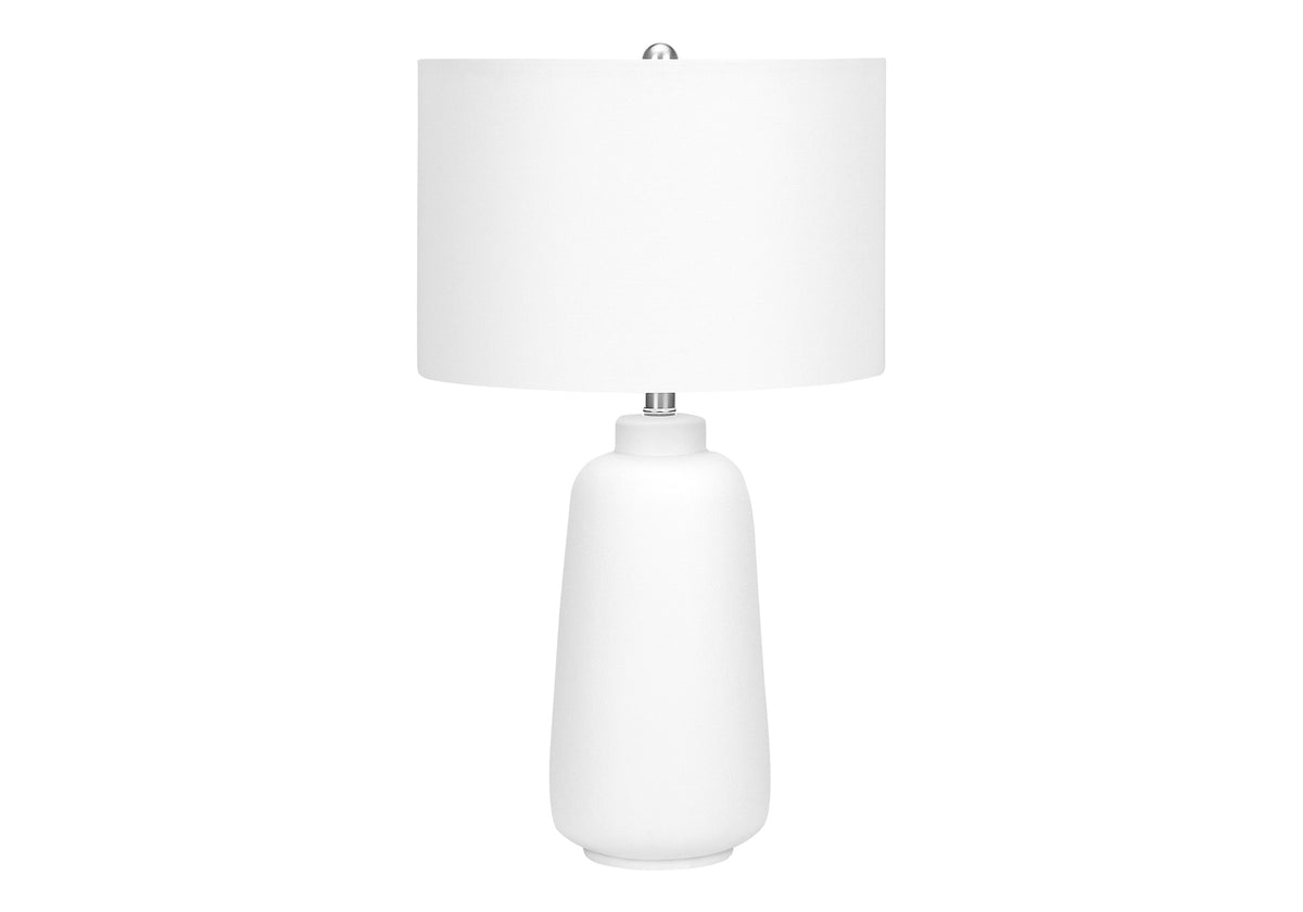 Cream Ceramic Cylinder Table Lamp - 26 in