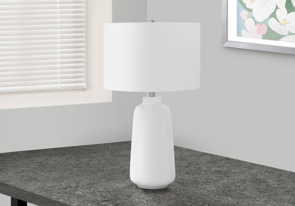 Cream Ceramic Cylinder Table Lamp - 26 in