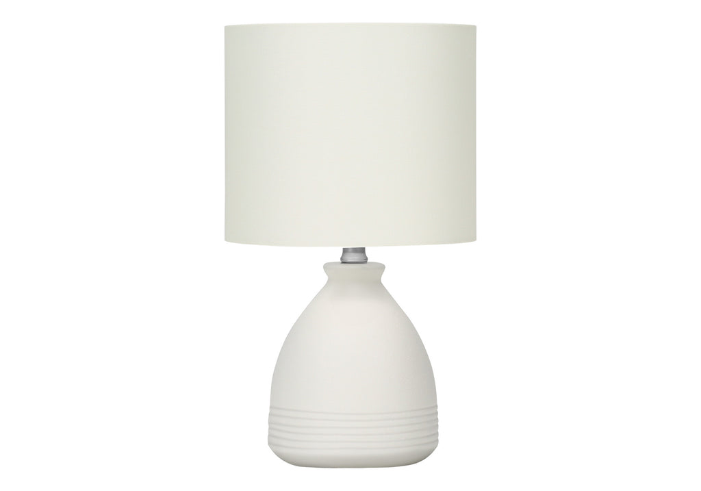 Cream Ceramic Beehive Table Lamp - 17 in