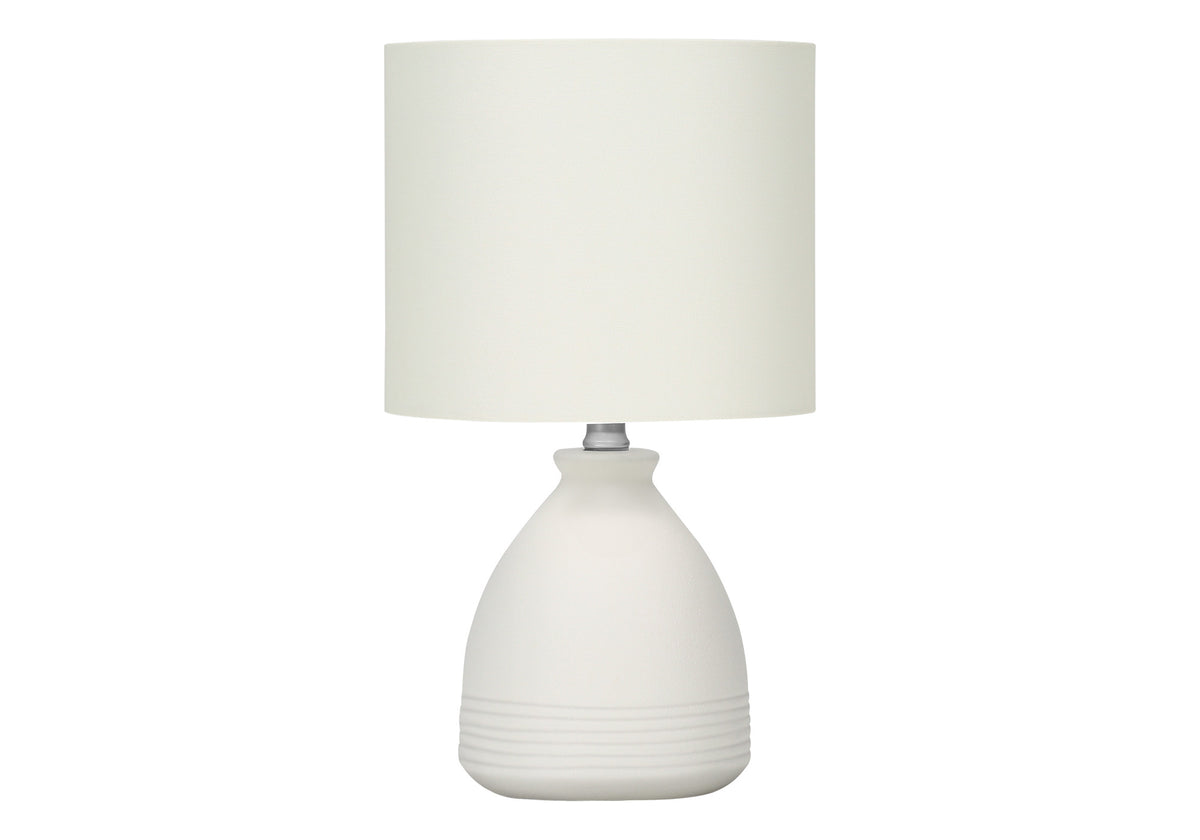 Cream Ceramic Beehive Table Lamp - 17 in