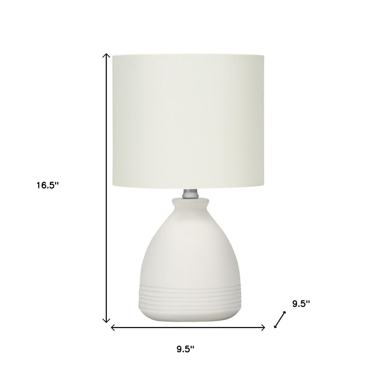 Cream Ceramic Beehive Table Lamp - 17 in