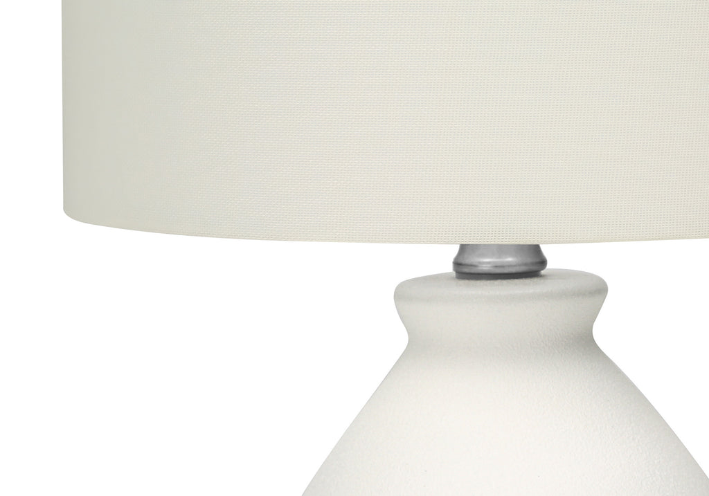 Cream Ceramic Beehive Table Lamp - 17 in