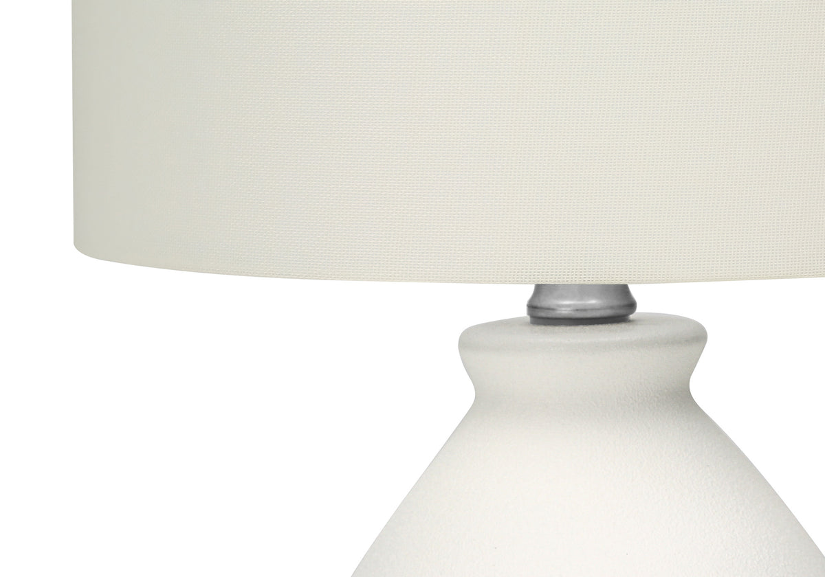 Cream Ceramic Beehive Table Lamp - 17 in