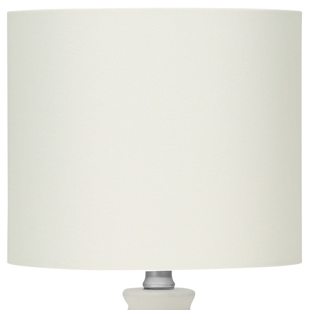 Cream Ceramic Beehive Table Lamp - 17 in