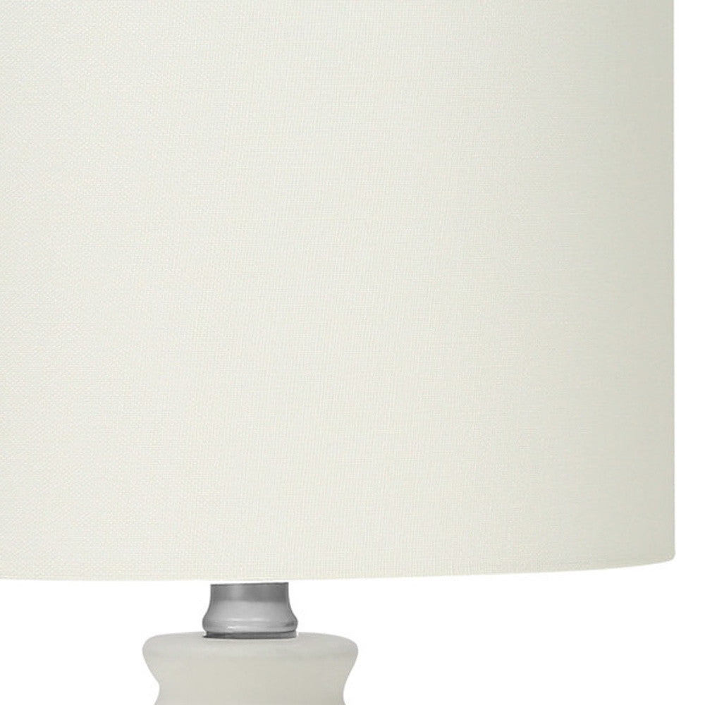 Cream Ceramic Beehive Table Lamp - 17 in