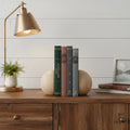 Beige Sandstone Orb Bookends - Set of 2