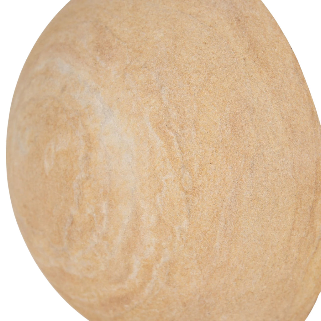 Beige Sandstone Orb Bookends - Set of 2