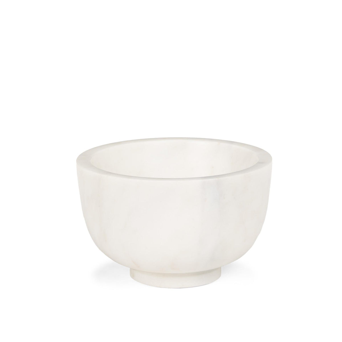 White Marble Round Bowl - 7 in