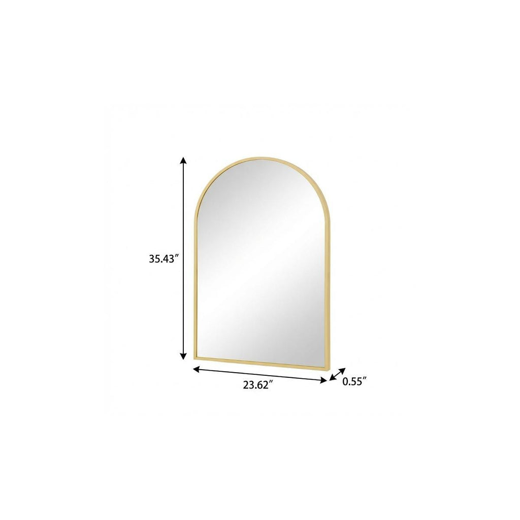 Gold Arch Wall Mirror - 35 in
