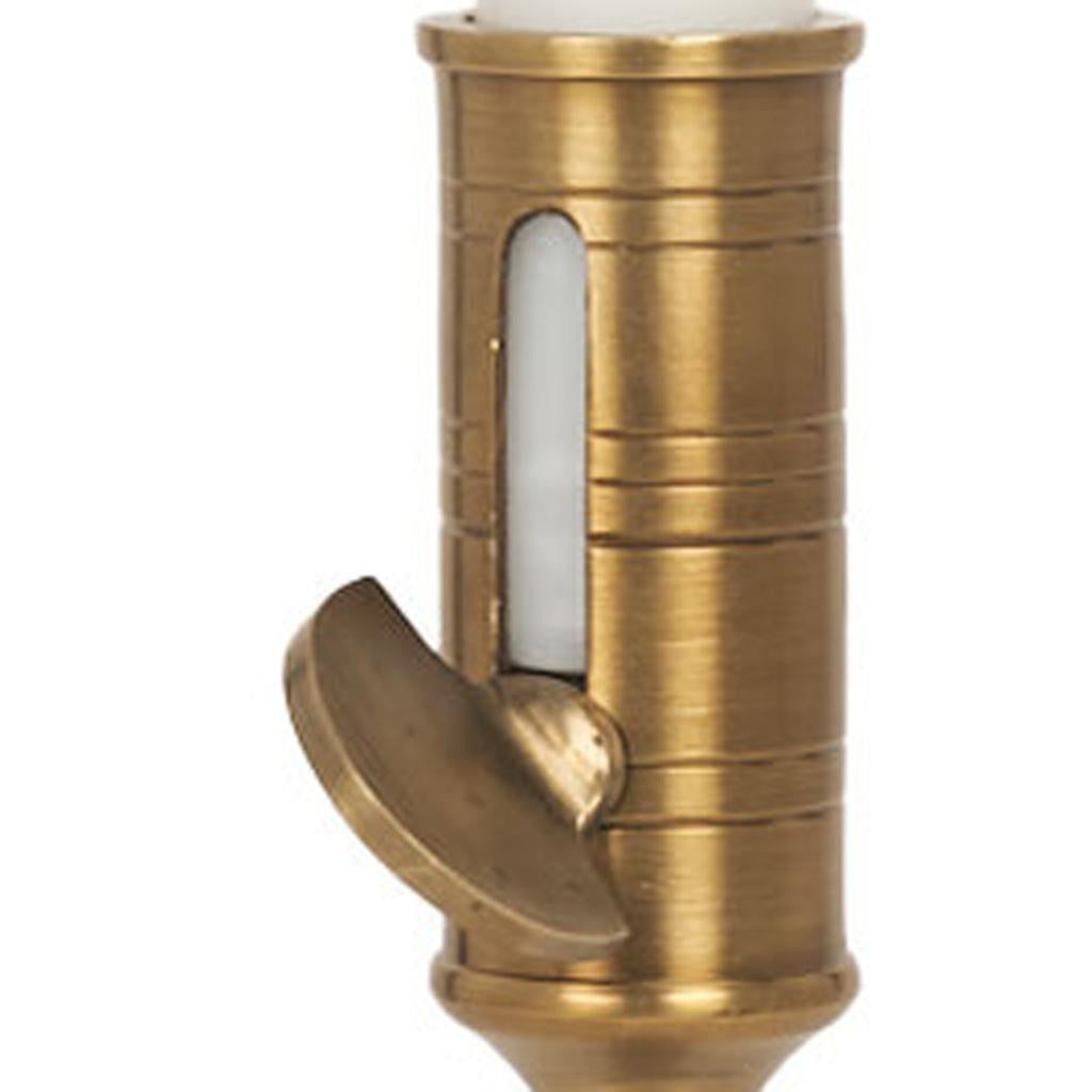 Antiqued Brass Taper Candlestick - 10 in
