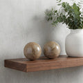 Beige Marble Decorative Orbs - Set of 2